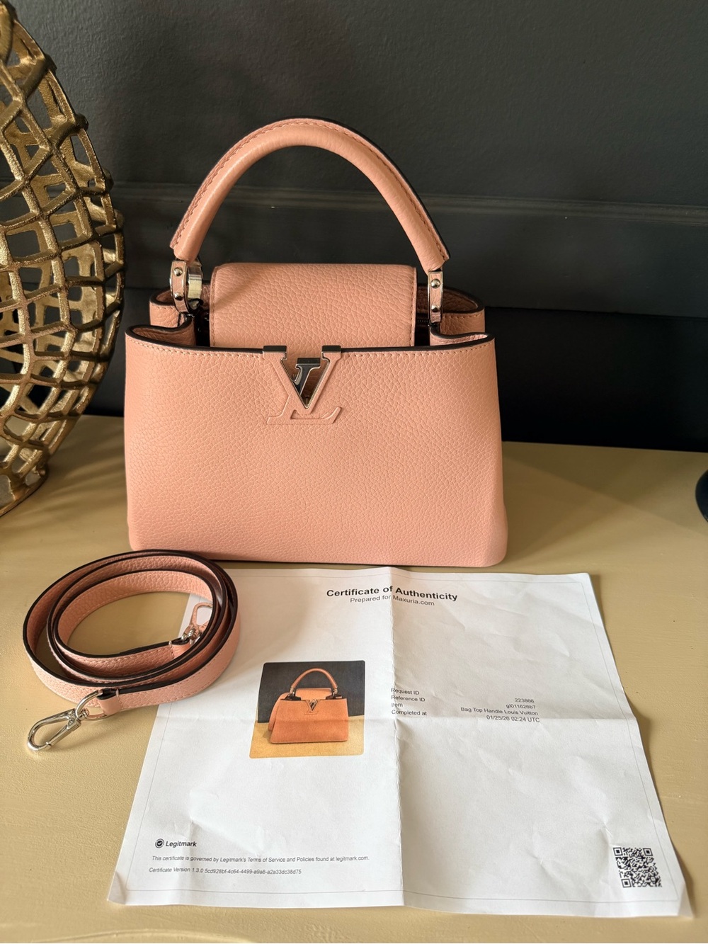 Louis Vuitton Pink Capucines BB Top Handle Satchel